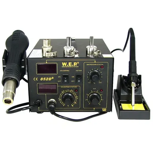 Паяльная станция WEP 852D+FAN фен, паяльник - фото 1