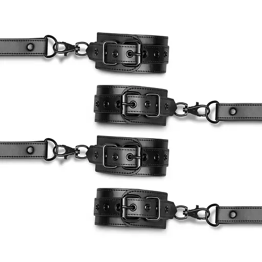 Фіксатор для рук та ніг Bedroom Fantasies Hogtie & Cuffs Set 4-Way Restrant Set - фото 6