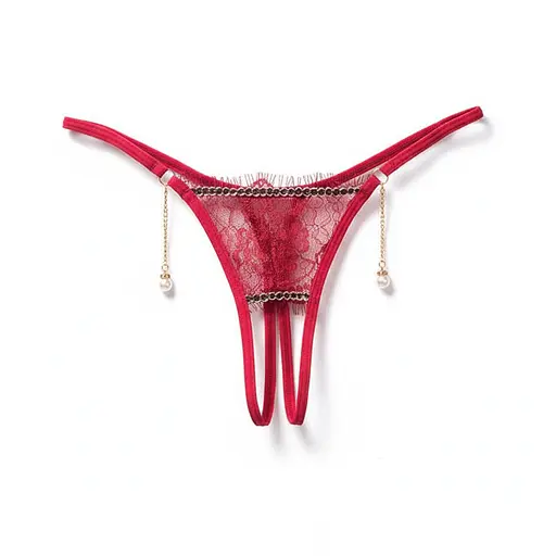 Стринги с открытым доступом соблазнительный выбор S/M Бордовый K0833-1 - фото 1