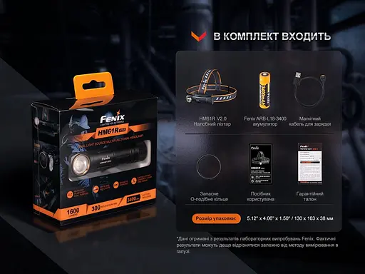 Налобний мультиліхтар Fenix HM61R V2.0 (Чорний) - фото 4