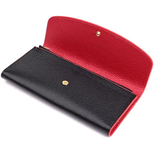 Женский кошелек с треугольным клапаном из натуральной кожи Tony Bellucci 19х9х1.5 см acs0029601 - фото 5