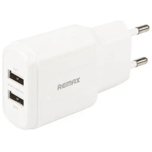 Адаптер мережевий Remax 2*USB 2.1 A Rp-u22 зарядний блок живлення - фото 1