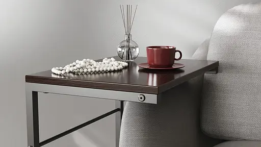 Столик Террі Ferrum-decor 650x440x330 Чорний метал ДСП Венге Магія 16 мм (FRD-105316) - фото 3