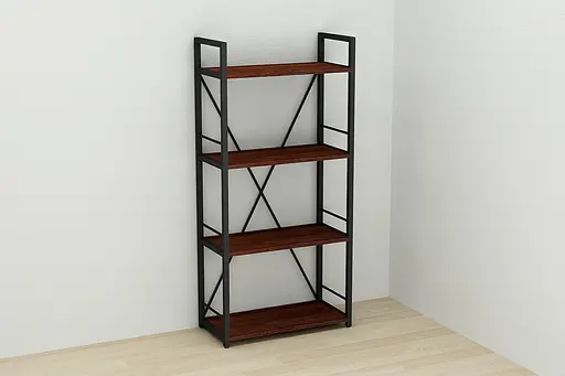 Етажерка 4/60 Ferrum-decor Серії Коннект 120x60x28 чорний ДСП Венге 16мм (FRD-105551) - фото 4