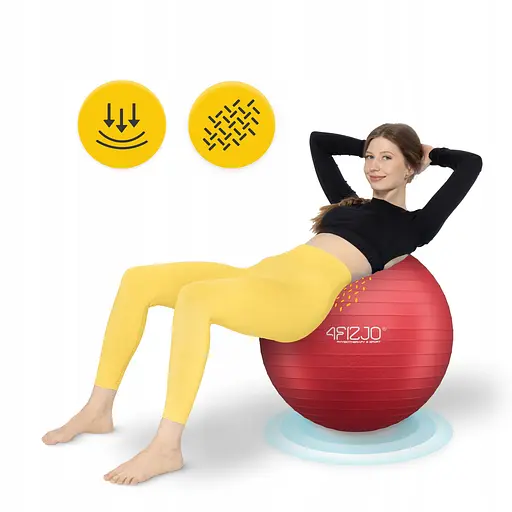 М'яч для фітнесу (фітбол) 4FIZJO 85 см Anti-Burst Red (P-5907739316387) - фото 6