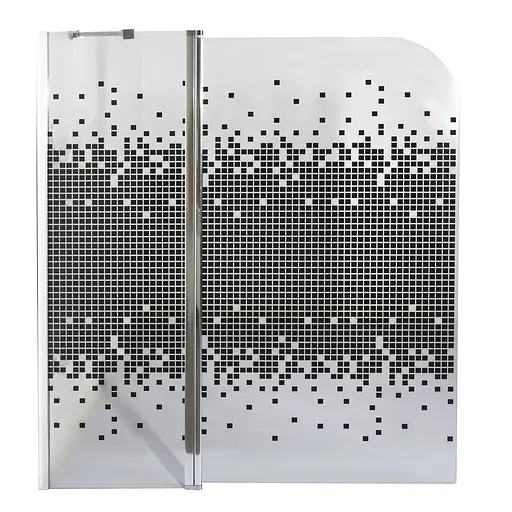 Шторка для ванної Bravo Enza 120B Mosaic 000023254, Універсальна, другий, чорний - фото 4