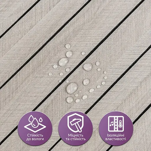 Покрытие виниловое самоклеющееся Wall Sticke 3D рейки 600х600х2,8мм SW-00003244 - фото 2