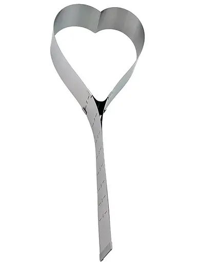 Розсувна форма для випікання та збирання тортів з нержавіючої сталі у вигляді серця 15-30 см, Kitchen Master Сірий 85288 - фото 8