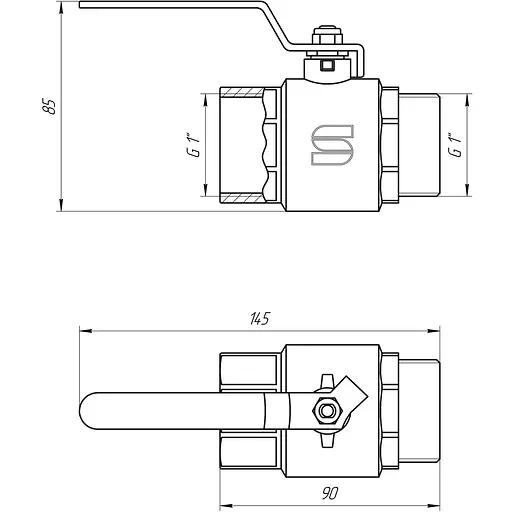 Кран кульовий прямий Selba 1″ ЗВ КР SL1505 - фото 4