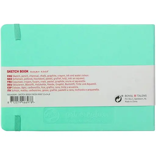 Блокнот для графіки Royal Talens Art Creation А5 (14.8х21 см) 140г/м2 80л Fresh Mint - фото 2