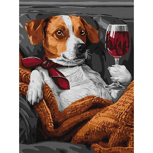 Картина за номерами "Пухнастий дегустатор" Ідейка KHO6625, 30х40 см - фото 1