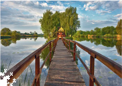 Пазл "Будиночок рибалки" 1000 елементів TRFL_UA/6 DGT-PUZZLE, в коробці (4820266221430) - фото 2