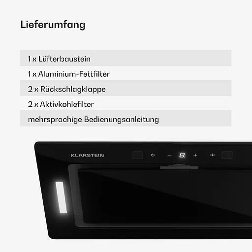 Кухонная вытяжка Klarstein Hektor 52 Eco 466 м³/час (10045327) - фото 2