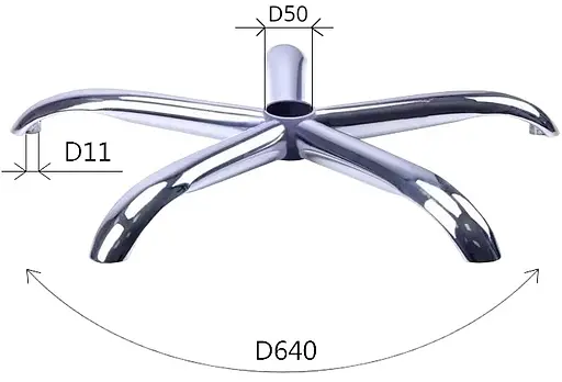 Запчастина для крісла хрестовина Хром діаметром 64 см АМФ - фото 2