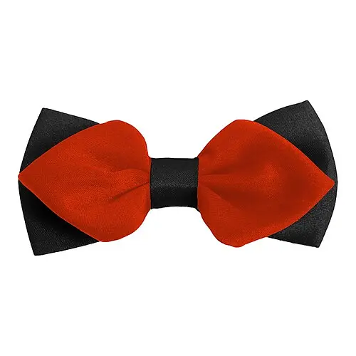 Галстук-бабочка Классика Чёрный, Красный - фото 1