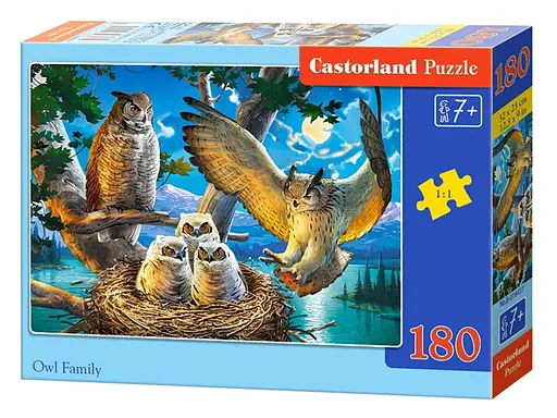 Пазлы Castorland Семья сов, 180 элементов, 32x23 см, B-018437