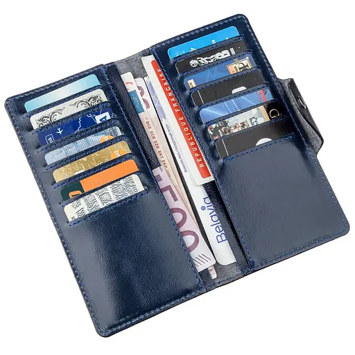 Кожаный портмоне Shvigel 18х8.5х1 см acs0016038 - фото 3