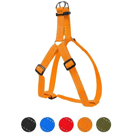 Шлея Dog Extreme з нейлону регульована (ширина 20мм, В:50-80см) помаранчевий - фото 2