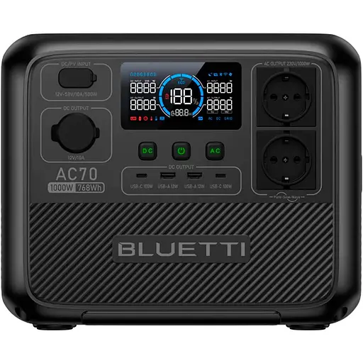 Зарядна станція Bluetti AC70 (768Wh | 1000W)