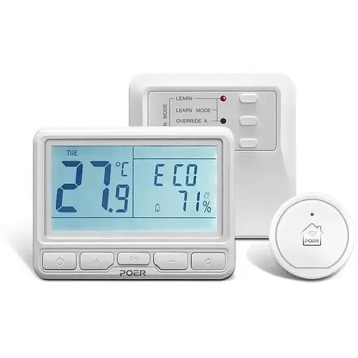 Термостат Poer PTC10-WIFI бездротовий з wifi терморегулятором для котла і теплої підлоги 