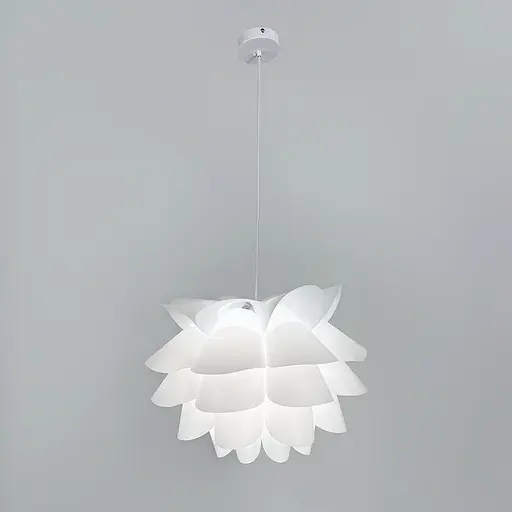 Підвісний світильник у формі білої квітки Ø 45 см | Line F | Арт. SG26-450 - фото 6