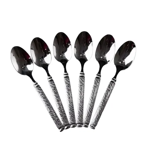 Набор чайных ложек Yiwu 6 штук из нержавеющей стали 14.5 см ложки чайные посуда нержавейка десерт кофе HP-16978-12 - фото 1