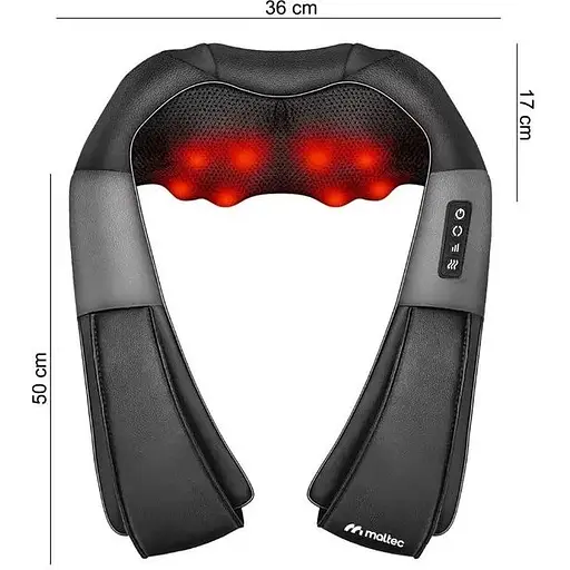 Масажер Maltec PRO-Comfy30W-02 для шиї, плечей і спини з підігрівом, термотерапією та 8 масажними кульками 30 Вт - фото 2