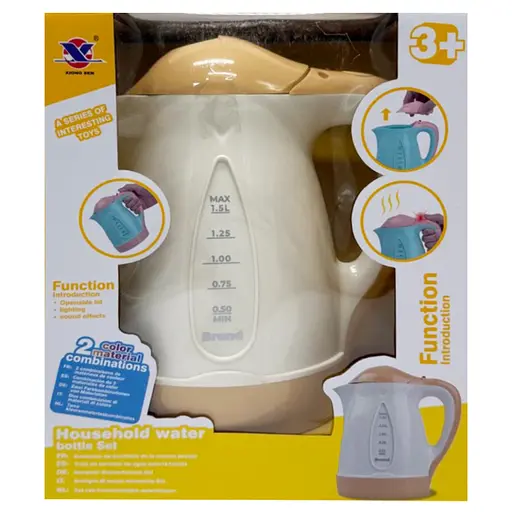 Дитяча побутова техніка "Чайник" XS-25013(White) світлові та звукові ефекти