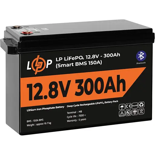 Акумулятор LogicPower LiFePO4 12V 12.8V/300Ah/3840Wh (30383) [125765] - фото 3