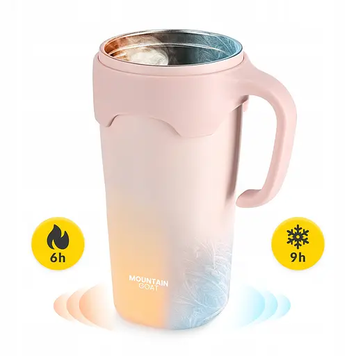 Термокружка Mountain Goat со соломинкой 0.65 л Pink (P-5905973406130) - фото 8