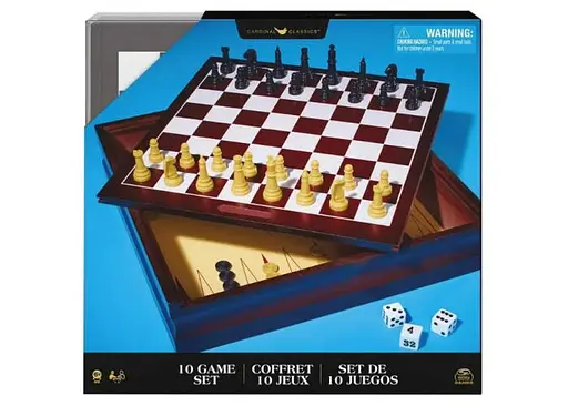 Настільна гра Spin Master Набір з 10 класичних ігор (у дерев'яній коробці) (SM98376/6065366) - фото 2