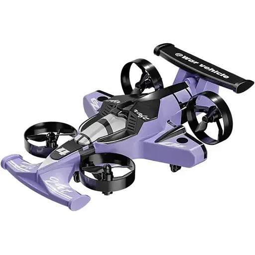 Квадрокоптер літак-винищувач на радіокеруванні XZCURE D09 рухомі елементи фіолетовий для дітей 3+ - фото 1