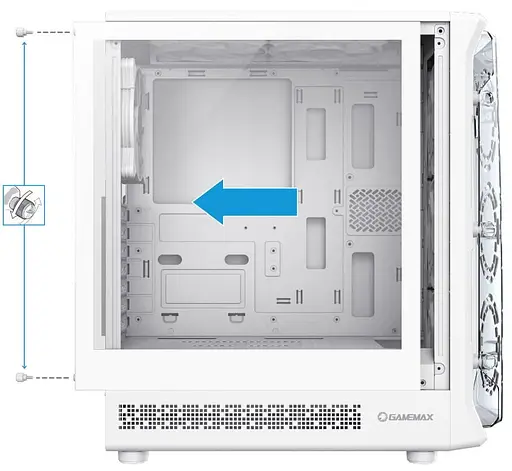 Корпус GameMax Starlight 2AW (Starlight 2AW) - фото 7