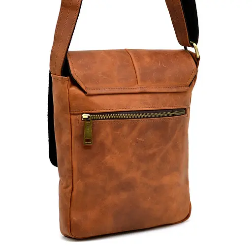 Чоловіча шкіряна сумка-месенджер TARWA 22х25.5х4 см sum0025407 - фото 4