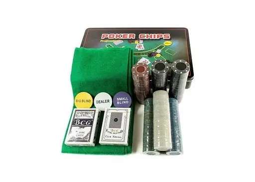 Настільна гра International Toys Trading LTD Покерний набір 300 фішок без номіналу + сукно (бляшана коробка) (IG-3007) - фото 9