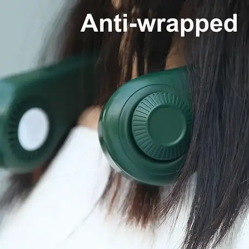 Вентилятор портативный на шею с аккумулятором Зеленый 5 Вт - фото 2