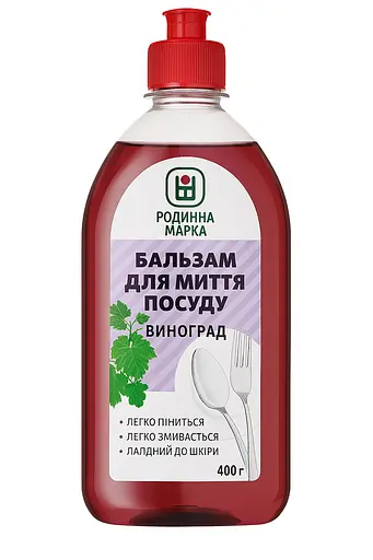 Бальзам для мытья посуды Родинна Марка Виноград, 400 г - фото 1
