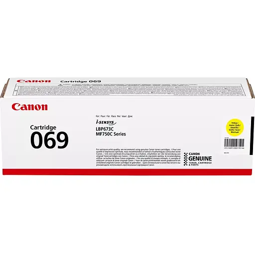 Canon Картридж 069 MF752Cdw/MF754Cdw/LBP673Cdw Yellow (1900 стр.)