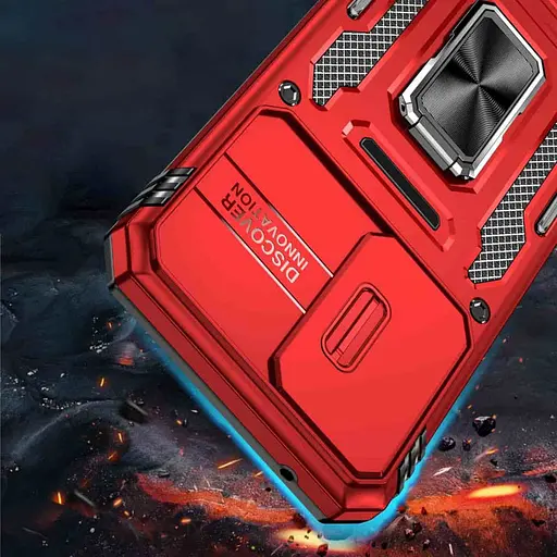 Чохол Epik ударостійкий Camshield Army Ring для Samsung Galaxy A35/A55 Червоний/Red - фото 7