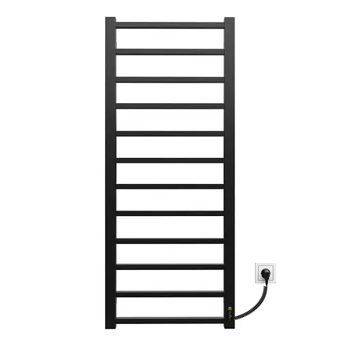 Электрический полотенцесушитель Kosser Лофт 1200x500 ER тайм. черный ДЛФ04ER, Черный матовый, Правое - фото 2