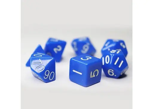 Набір кубиків Opaque 7 Dice Set - Blue , 7 шт. (g7dopaq05) - фото 4
