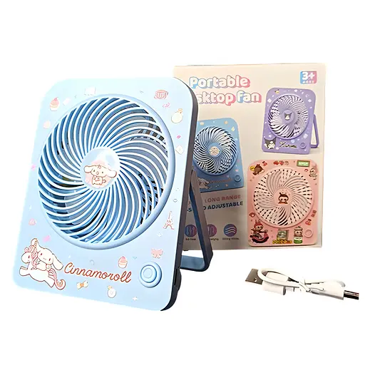 Детский настольный USB-вентилятор Cinnamoroll голубой (6830A) - фото 2