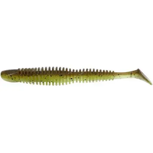 Силикон Reins Bubbring Shad 4 8 шт/уп. Зеленый/Коричневый (1013-1552.08.44)