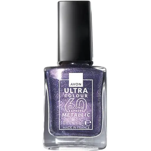 Швидковисихаючий лак для нігтів Avon УльтраКолір за 60 секунд з металевим ефектом Midnight Sapphire 10ml (158511374) - фото 1