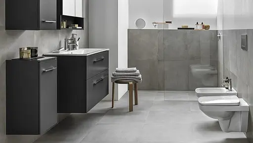 Тумба з умивальником Geberit Selnova Square Slim rim 80 Anthracite 501.241.00.1 Антрацит - фото 2