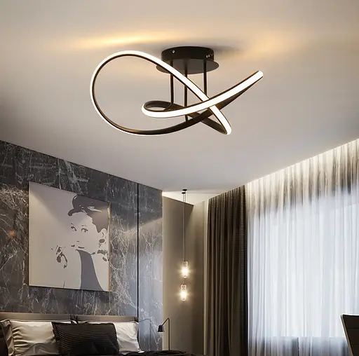 Люстра світлодіодна стельова PJ866 (Чорний) 60см - фото 3