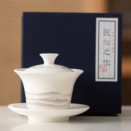 Гайвань Белый Фарфор Далекие Горы 130 мл - фото 4