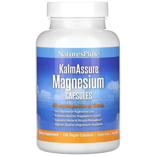 Магний Natures Plus Kalm Assure Magnesium, 120 вегакапсул. - фото 1