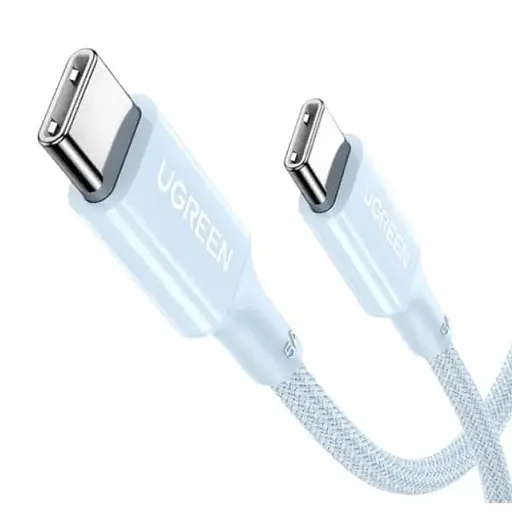 Кабель Ugreen US557 USB-C to USB-C Silicone Fast Charging Cable 100w 1 м (15271) голубой - фото 1