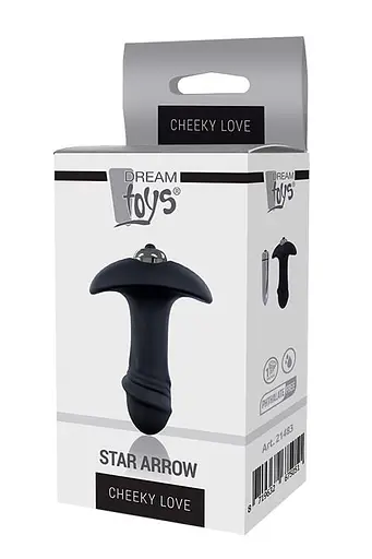 Анальна пробка Cheeky Love Star Arrow 9 см (чорний) - фото 5